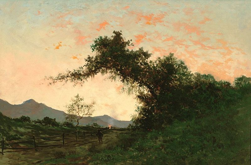 Jules Tavernier Marin Sunset in Back of Petaluma by Jules Tavernier